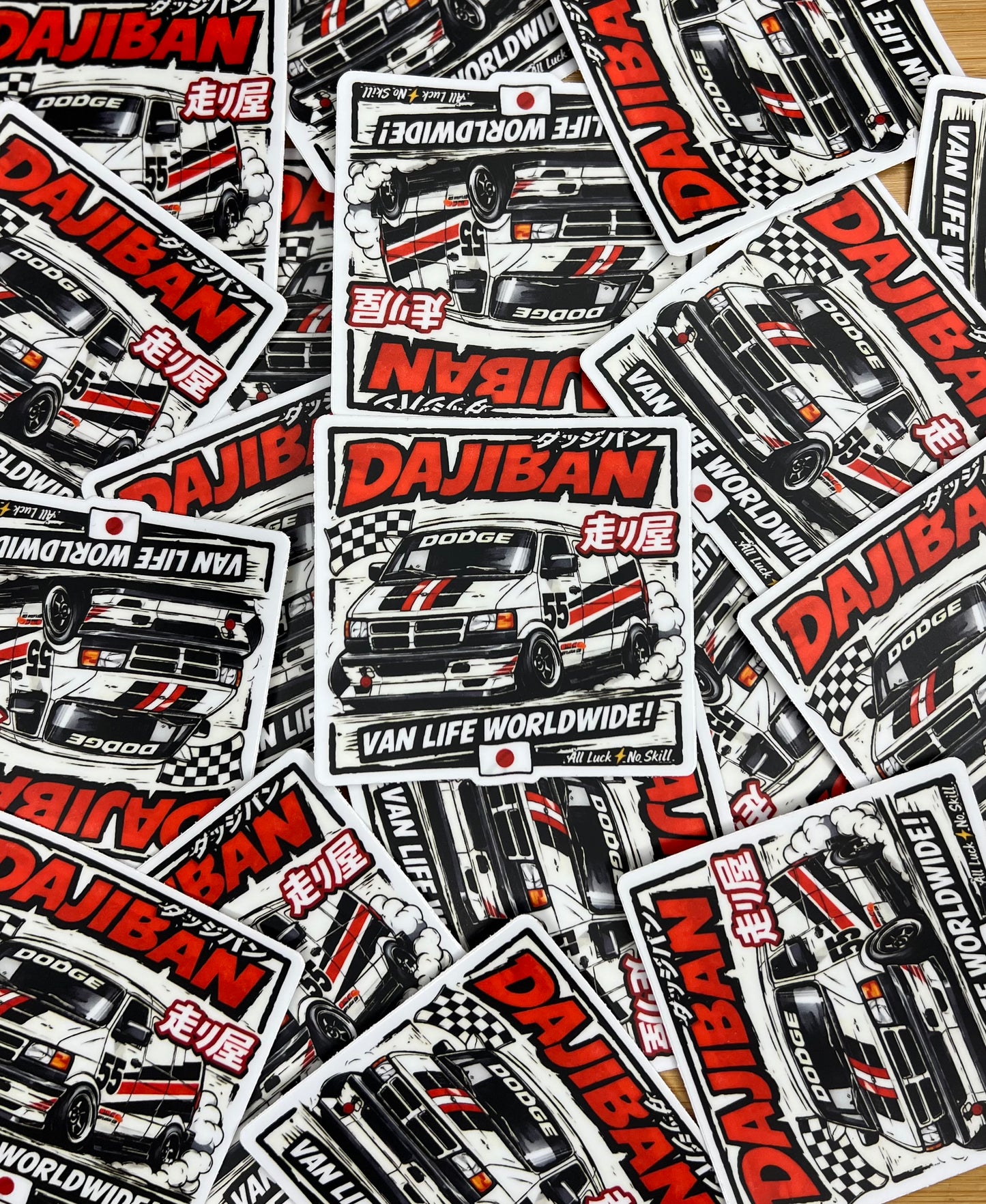 *Dajiban Van Life Worldwide Die Cut Sticker